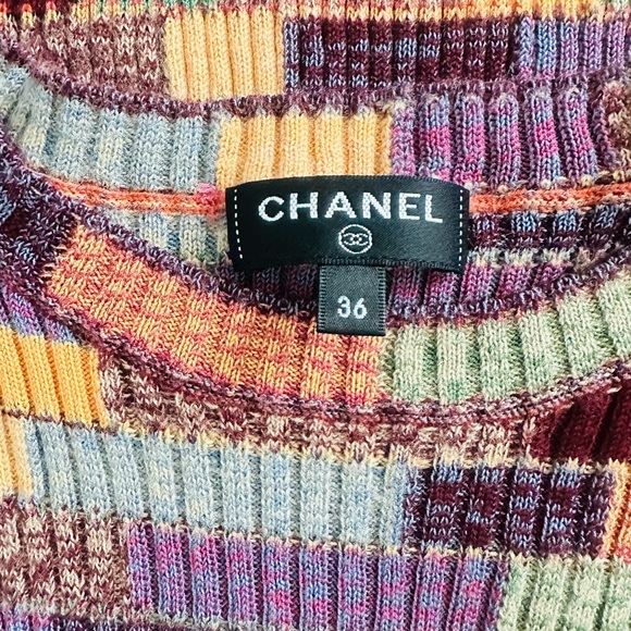 Chanel Multicolor Knit Maxi Dress - Picture 3 of 11